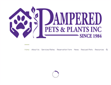 Tablet Screenshot of pamperedpetsandplants.com